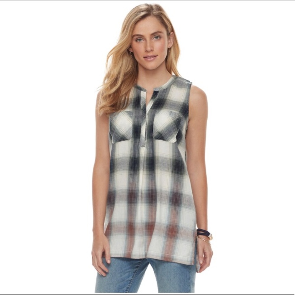Plaid Tunic